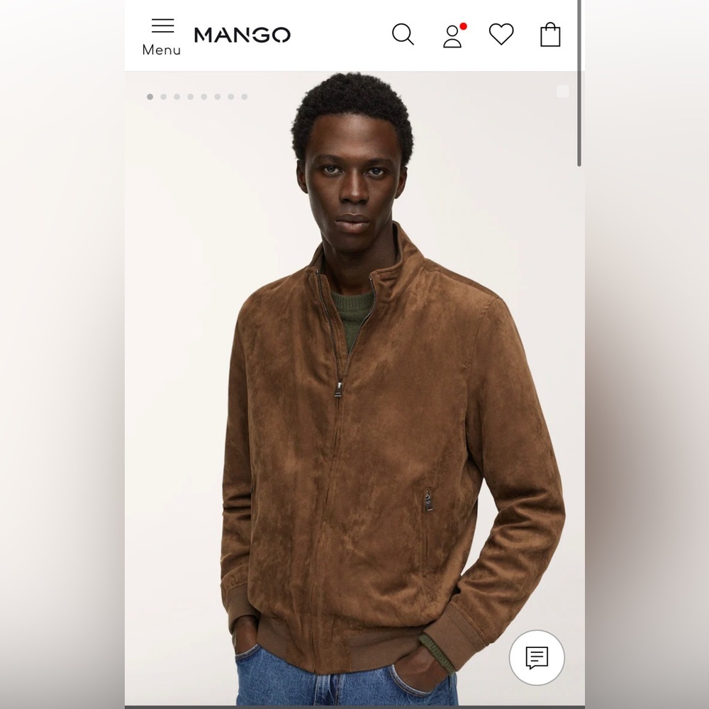 Size S “Suede Effect” Bomber Jacket (Like New)